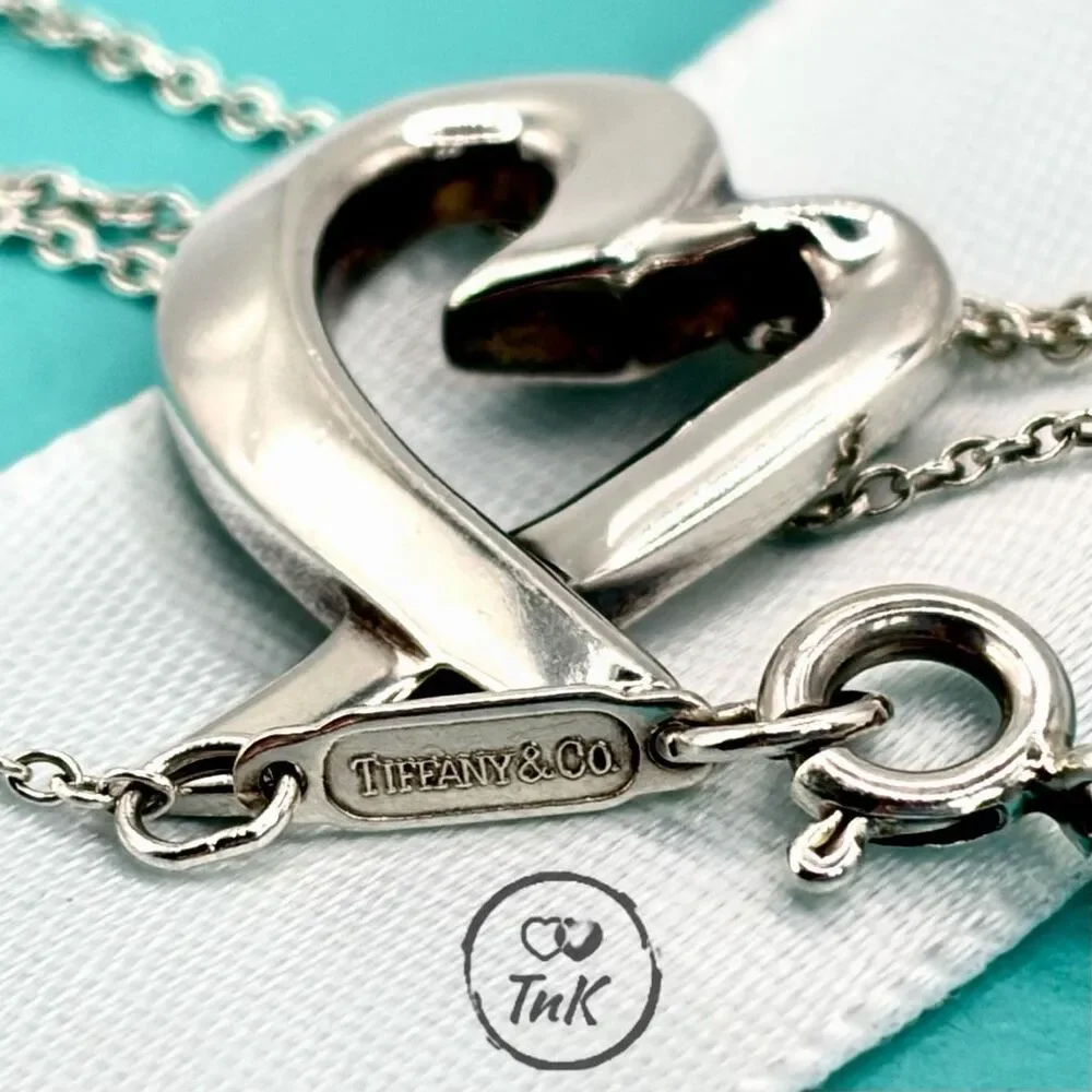 Tiffany & Co Paloma Picasso Medium Loving Heart Pendant Necklace - Silver - 19”